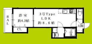 仮称）東大阪市岩田町3丁目 AP F棟の物件間取画像